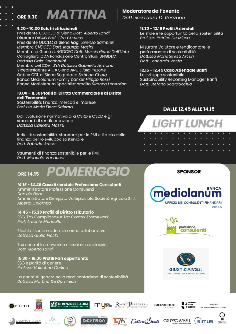 locandina evento esg 22 nov ugdcec siena